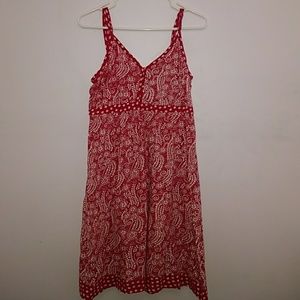 Red and white sundress